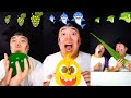 ASMR MUKBANG Big, Medium and Small Emoji Food Challenge || Beggar VS King Fun Prank