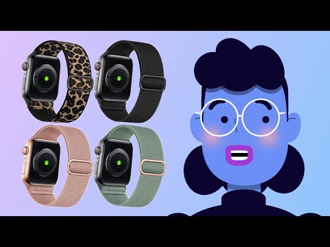 8 Pack Stretchy Solo Loop Band Compatible with Apple Watch Bands for Women Men 40mm 38mm 41mm 42mm 44mm 45mm 46mm 49mm, Nylon Braided Strap for iWatch Series 11 10 9 8 7 6 SE 5 4 3 Ultra 3 Ultra 2 video review thumbnail