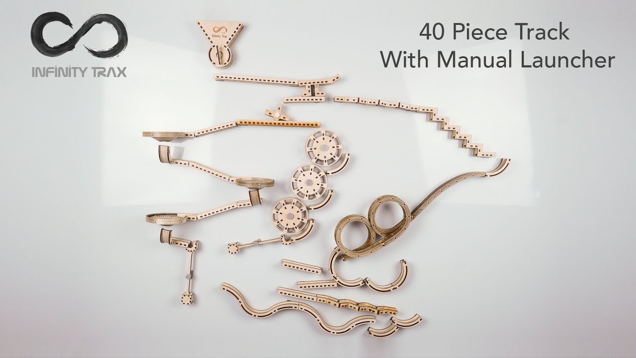 A Beautiful Wooden Marble Run made with Infinity Trax