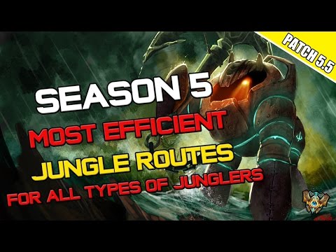 ✔ Season 5 - Most Efficient Jungle Routes for ALL Types of Junglers in Patch 5.5 | League of Legends