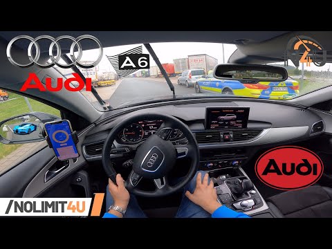 2017 Audi A6 3.0 TDI (4K) POV Review on GERMAN AUTOBAHN (0-100)