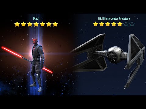 I unlocked Maul and 5* TIE/IN Interceptor Prototype | Star Wars Galaxy of Heroes