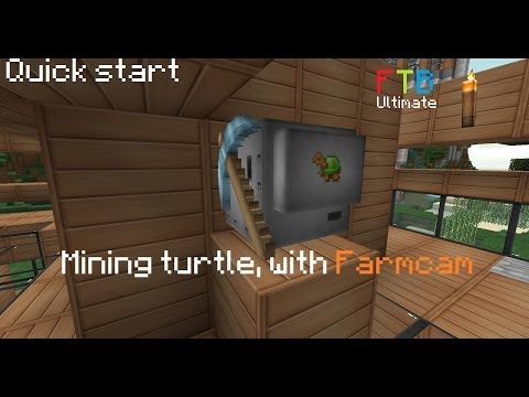 Minecraft: FTB Ultimate Tutorial and Quick start: Mining Turtle setup