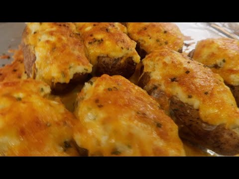 CHEESY TWICE BAKED POTATO RECIPE