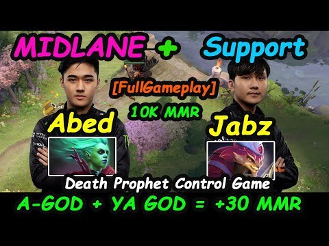 EG Abed [Death Prophet] A-GOD MIDLANE 10K MMR Feat Fnatic Jabz Dota 2 Full Pro Gameplay