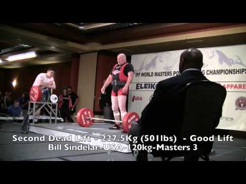 Masters M3 93-120+Kg Men Pulls from the 2015 IPF Masters World Championships