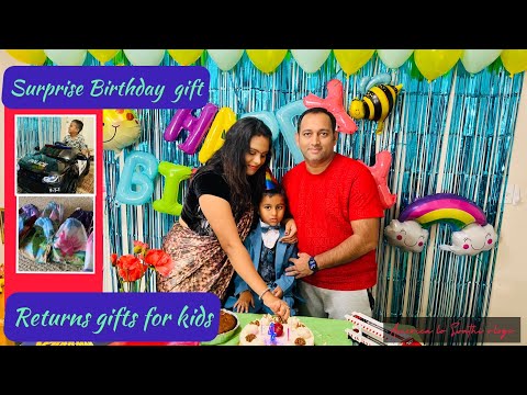 Ashvik Birthday Vlog || Telugu vlogs USA || Surprise gift || Return gifts for school kids || 4K