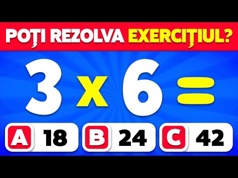 Poți să Treci Acest Test de Matematică...? ➗✖️🧠 | Ușor, Mediu, Greu, Imposibil