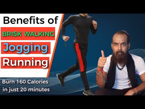 Burn 160 Calories in just 20 minutes| Benefits of brisk walking vs jogging & running |