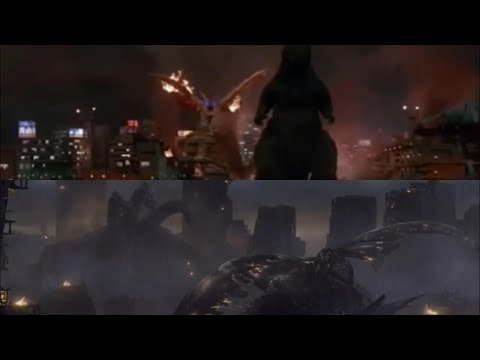 Mothra Sacrifice - side by side - Godzilla King of the Monsters and GMK