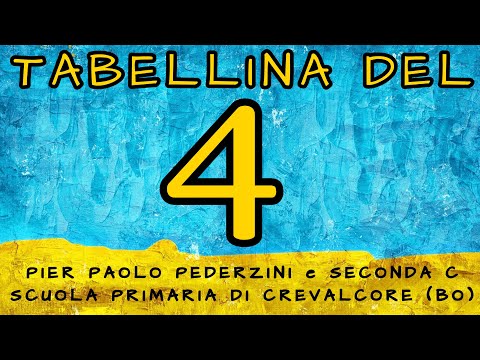 TABELLINA DEL 4 - PIER PAOLO PEDERZINI & SECONDA SCUOLA PRIMARIA DI CREVALCORE (BO)