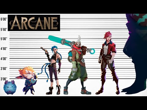 Epic Dimensions Unveiled: Arcane Characters Size Comparison | Satisfying Showdown
