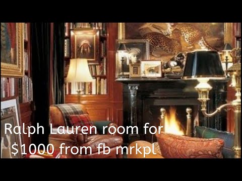 Designing a Ralph Lauren￼ Style room for $1000 from Facebook market place only