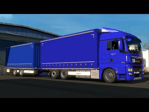 ETS 2 1.32 - ProMods 2.31 - MAN TGX 18.520 Krone Tandem - Trip: Uppsala - Linköping