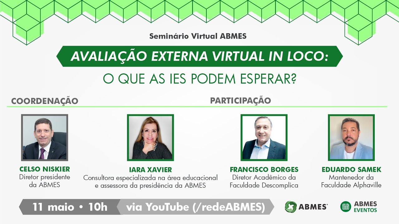 Seminário virtual ABMES | Avaliação externa virtual in loco: o que as IES podem esperar?