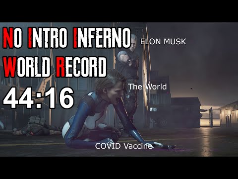 Resident Evil 3 No Intro Inferno Speedrun World Record - 44:16