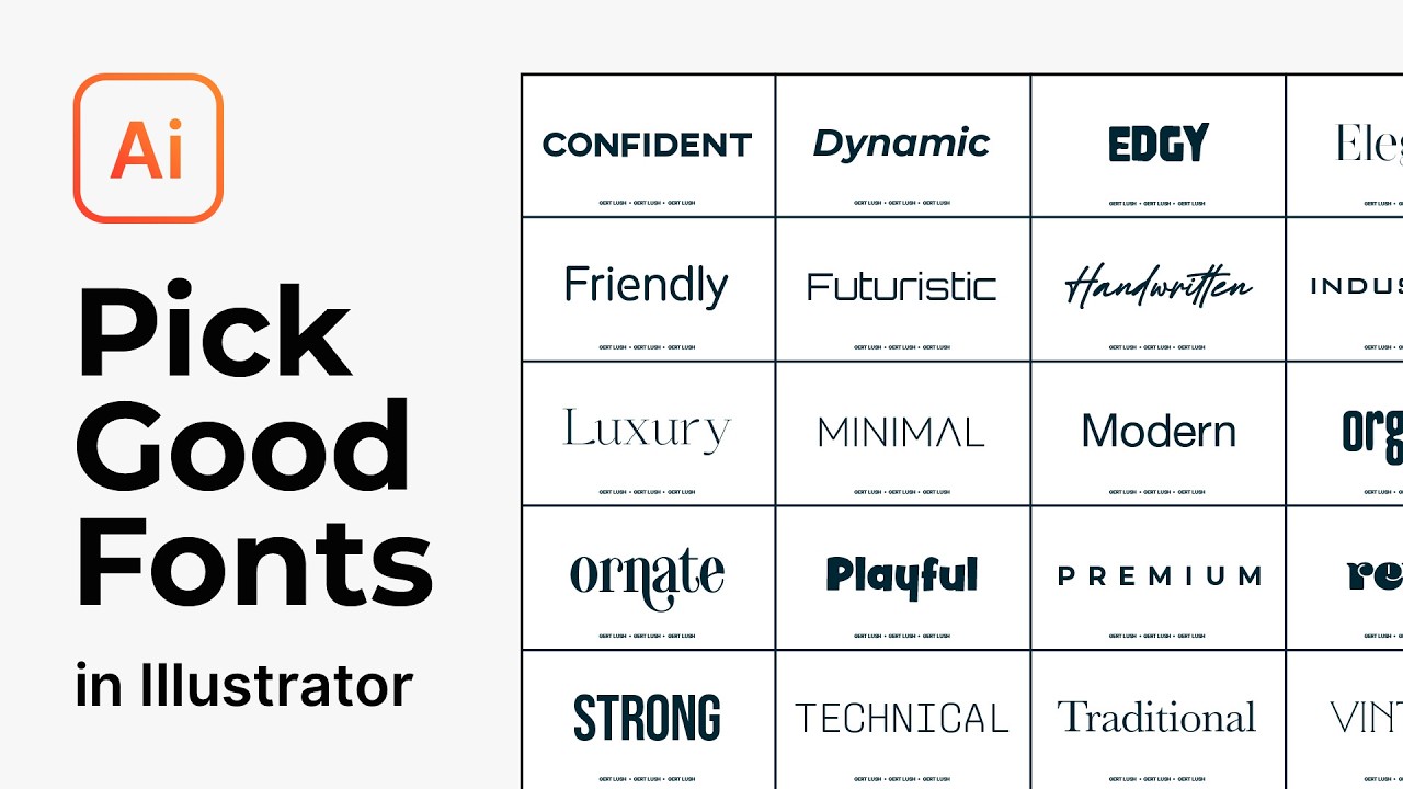 Designing a "font choosing" infographic in Illustrator