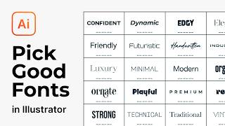 Designing a "font choosing" infographic in Illustrator