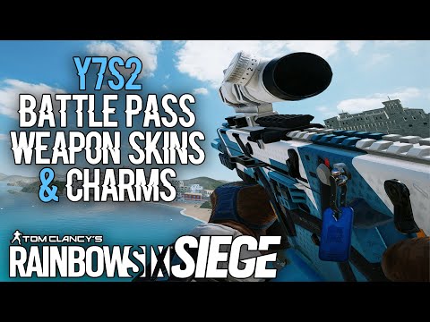 All NEW BATTLE PASS WEAPON SKINS & CHARMS - IN-GAME Showcase - Rainbow 6 Siege Y7S2 Vector Glare
