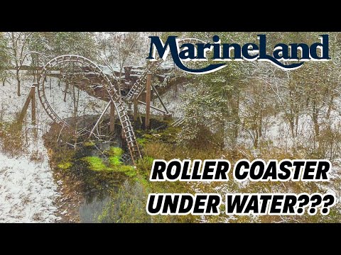 Marinelands Dragon Mountain Roller Coaster is Partially Submerged in Water?