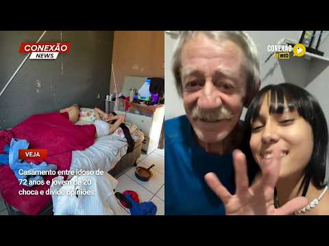 Vídeo: Casamento entre idoso de 72 anos e jovem de 20 choca e divide opiniões.