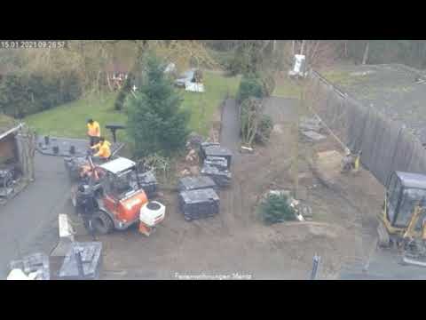 Zeitraffer Weg  und Gartenbau