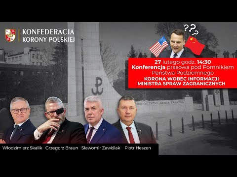 KORONA WOBEC INFORMACJI MINISTRA SPRAW ZAGRANICZNYCH.