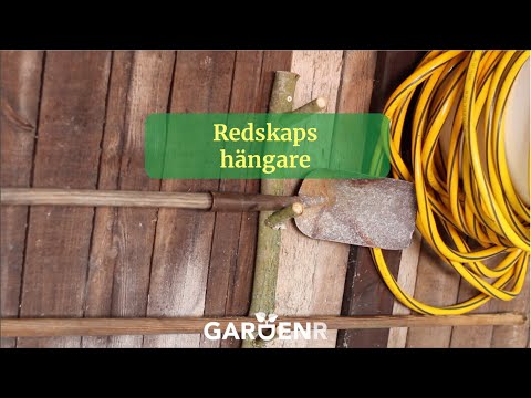 Redskapshängare av pinnar - Trädgårdshacks med GardenR