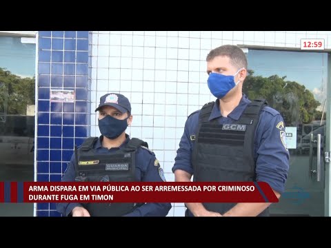 Arma dispara em via pública ao ser arremessada na rua por bandidos em fuga em Timon 29 04 2021