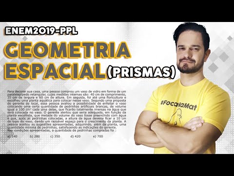 ENEM 2019 PPL  ::  GEOMETRIA ESPACIAL ::: EDUARDO BORGES MATEMÁTICA