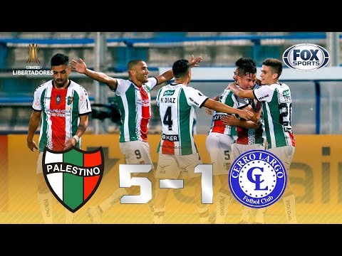 ATROPELO NA LIBERTADORES! Melhores momentos de Palestino (CHI) 5 X 1 Cerro Largo (URU)