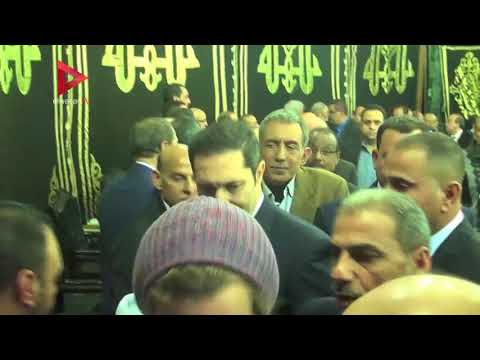سامي عنان وعلاء وجمال مبارك ونجوم المجتمع في عزاء إبراهيم نافع