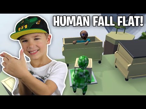MINECRAFT STEVE AND CREEPER WORKING TOGETHER AT MILITARY BASE in HUMAN FALL FLAT