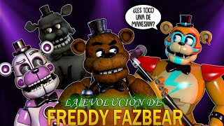 la evolución de Freddy Fazbear animada en 3d en español