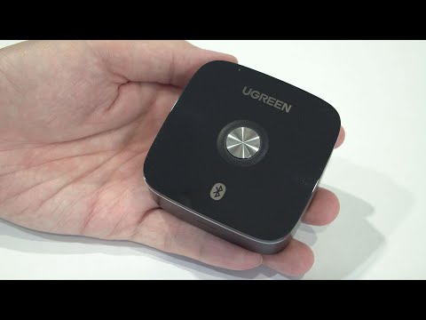 Ugreen Bluetooth 5.0 imtuvo adapteris 2x RCA 3.5mm lizdas aptX juodas video