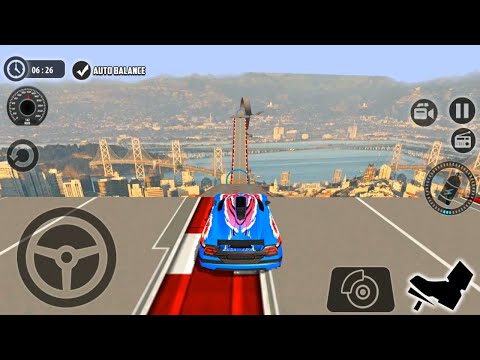 Impossible Car Tracks 3D - Blue Car Driving Stunts Campaing Mode Levels 10 to 14 Android Gameplay
