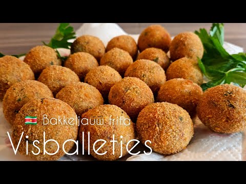 🇸🇷 Surinaamse visballetjes bakkeljauw frita snack maken recept| Surinamese fish balls recipe|