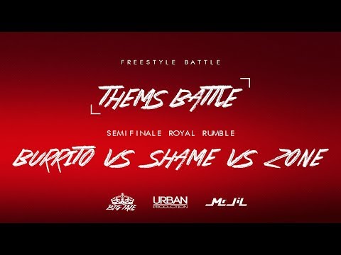 Burrito vs. Shame vs. Zone "semifinale Royal Rumble" Themes Battle (17 Marzo 2018)
