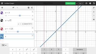 Ordering Real Numbers using DESMOS