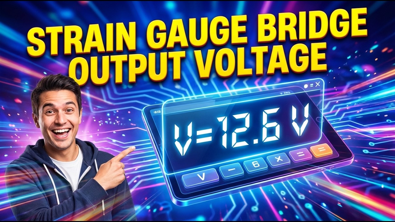Strain Gauge Bridge Output Voltage Calculator