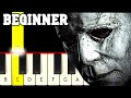 Halloween Theme Michael Myers Very Easy And Slow Piano Tutorial Beginner