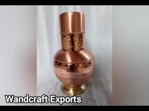 Wandcraft Exports Copper Hammered  Sugar Pot Bedroom Bottle Carafe