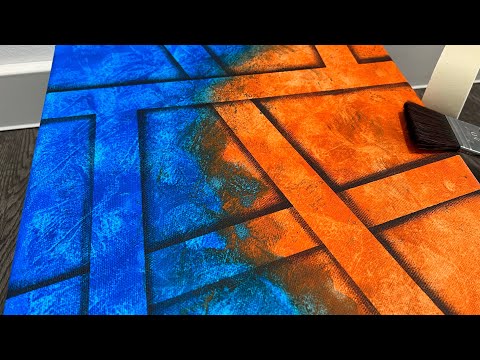 Abstrakte Acrylmalerei | 3D-Effekt malen | einfache Textur erstellen | Demo und Inspiration