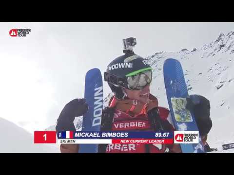 What made Mickael Bimboes 's run the winning line of Xtreme Verbier 2018 ?