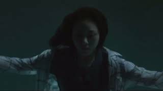 Asian Woman Barefoot Grab Underwater
