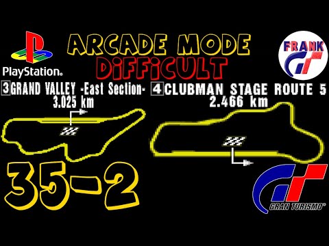 GT1 1997 (PS1) EP.35-2 | ARCADE MODE (DIFFICULT) | GRAND VALLEY & CLUBMAN STAGE ROUTE 5