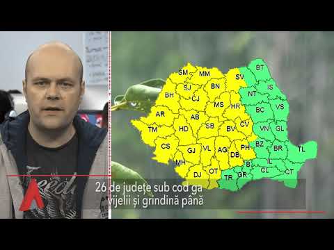 Stiri Mediafax 28 Mai - Cod galben de ploi și vijelii