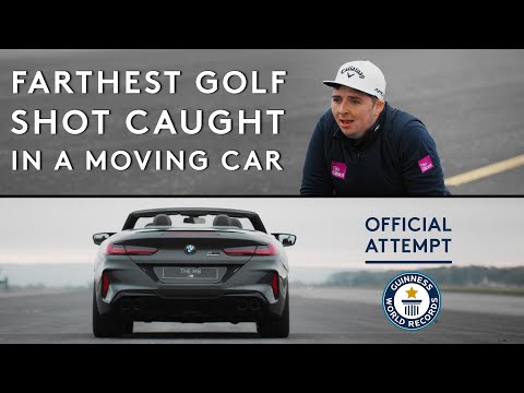 Watch Pro Golfer Hit Long Drives Into Speeding Car