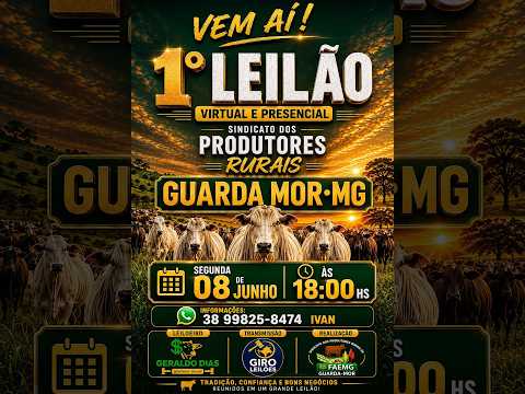 1° LEILÃO PRODUTORES RURAIS DE GUARDA-MOR-MG
