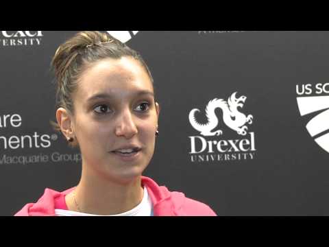 Squash: Camille Serme Post Game, US Open Qfs